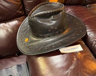 leather hat