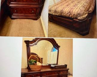 Haverty Mahogany Bedroom suite King Bed