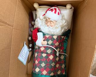 Vintage 1992 Telco Sleeping Santa