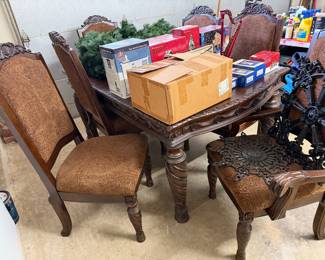 dining set 6 chairs 2 leaves