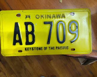 Okinawa license plate