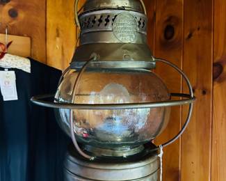 Antique brass Ships lantern - electrified