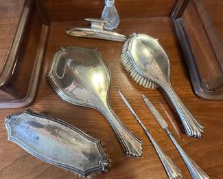Sterling vanity set