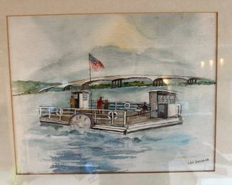 Bemus Point Stowe Ferry Watercolor
