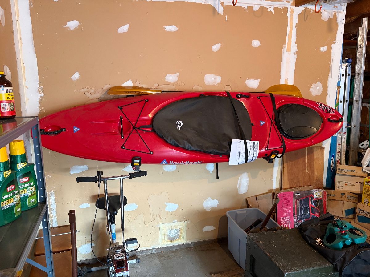 Red Liquidlogic Remix XP crossover kayak.