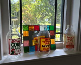 Vintage milk bottles
