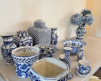 Remaining Blue and White Porcelain and china