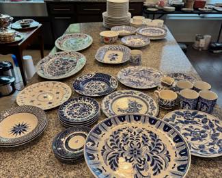 Remaining Blue and White Porcelain and china