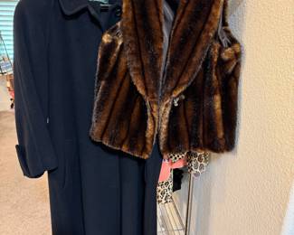 Ralph Lauren Faux Fur Vest and Pea Coat