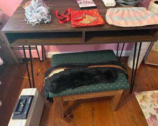 desk and footstool