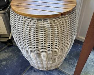 wicker side table