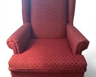 Red Upholstered Armchair