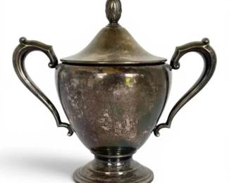 Sterling Silver Lidded Sugar Dish by Frank M. Whiting