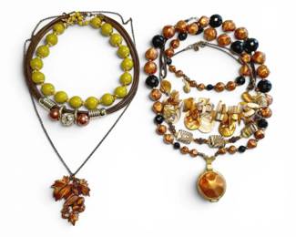 Copper Autumnal Statement Necklaces