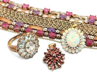 Sterling Silver Tennis Bracelets, Pendants, More 75g Total