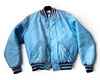 Dotties Peacock Lounge Blue Bomber Jacket Size Large