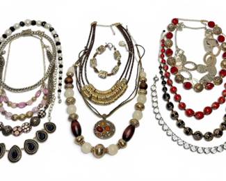 Gold Black Costume Necklaces