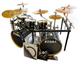 Tama Drum Set w Zildjian Avedis Cymbals, Iron Cobra Pedals, Pearl Rack