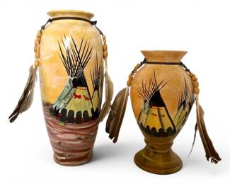 Native American Style Pottery Vases