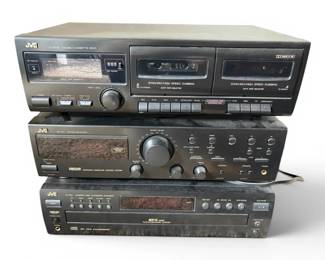 JVC Double Cassette Deck, FM AM Reciever, Disc Changer