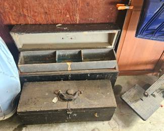 Vintage Wood Tool Boxes 