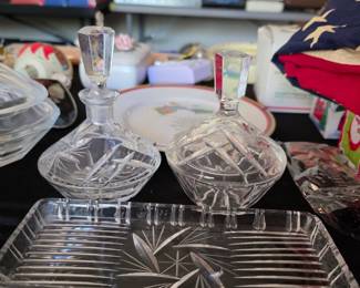 crystal vanity dresser set