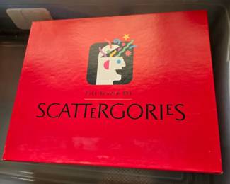 vintage edition of The Game of Scattergories by Milton Bradley