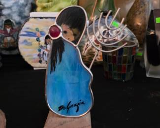 Ted De Grazia stained glass suncatcher figurine