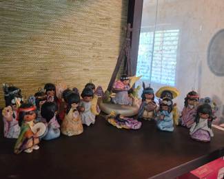  vintage De Grazia porcelain figurines, designed by artist Ted De Grazia and manufactured by Goebel in West Germany during the 1980s
