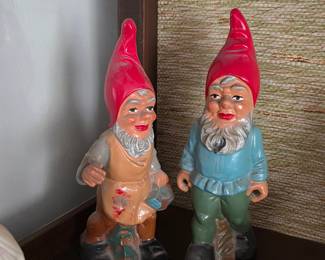vintage Heissner terracotta gnomes made in West Germany