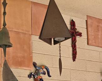 Brutalist Metal Sculpture Wind Bell Chime Soleri Vtg