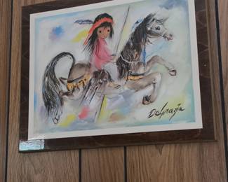 Ted DeGrazia Native child on horseback decoupage