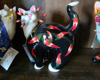  "Hot Pepper Cat" figurine by artist Amy Lacombe, part of the WhimsiClay collection