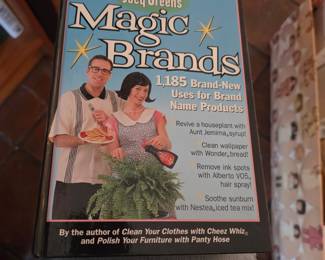 "Joey Green's Magic Brands: 1,185 Brand-New Uses for Brand Name Products," featuring 374 pages of household tips