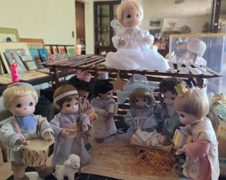 Precious Moments Nativity Set featuring dolls by Ashton-Drake Galleries.