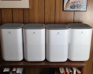 Medify Air MA-15 Air Purifiers in white with charcoal-silver top panel