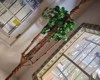 large macramé hanging plant holder / boho plant hanger