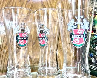 Becks Collector Beer Glasses 