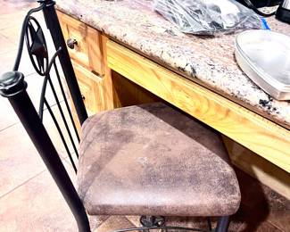 Wrought Iron Texas Themed Chair