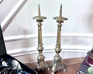 Silver candlesticks