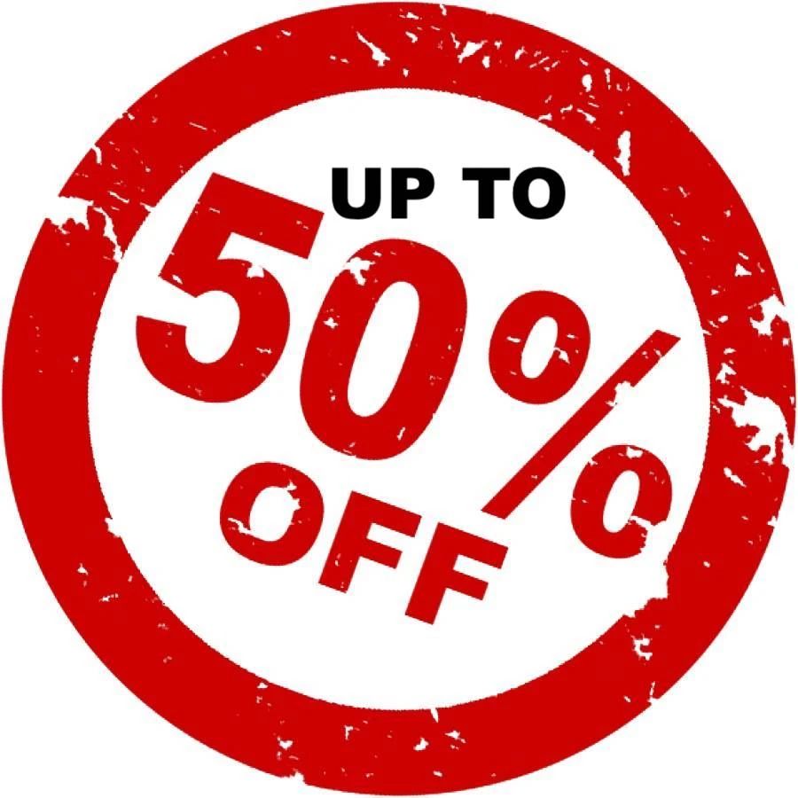 UP TO 50 OFF RED CIRCLE