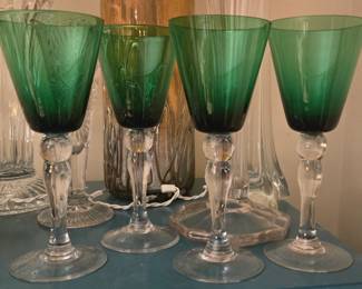 BEAUTIFUL GREEN GOBLETS!