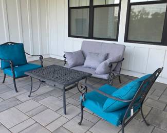 Sofa, chairs and table aluminum
