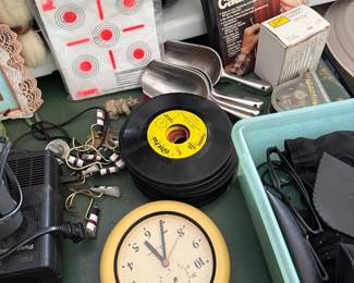 45 records, clocks