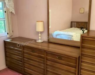 MCM dresser & mirror set