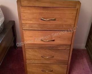 4 drawer wood chest