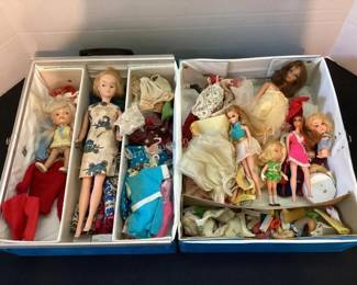 Vintage Barbie case & contents