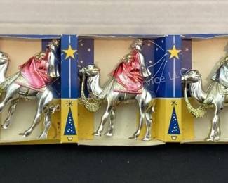 Vintage 3 wisemen ornaments