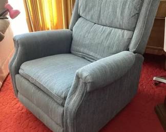 Blue recliner