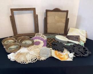 Doilies, Art Deco frames, pictures & more
